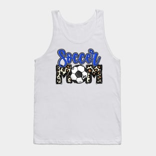 Soccer Mom   Soccer Mom Blue Leopard Tank Top